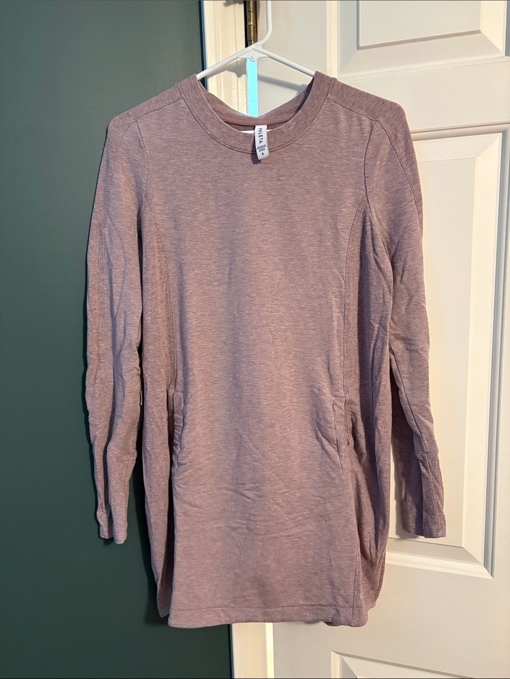 Athleta Dusty Mauve Crewneck Tunic Top/Sweatshirt/Dress